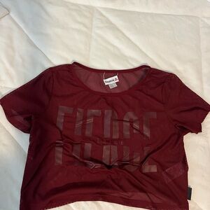 Reebok Burgundy Mesh Top